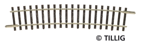 Tillig 83112 - TT Gebogenes Gleis R 32 R 396 mm 15°
